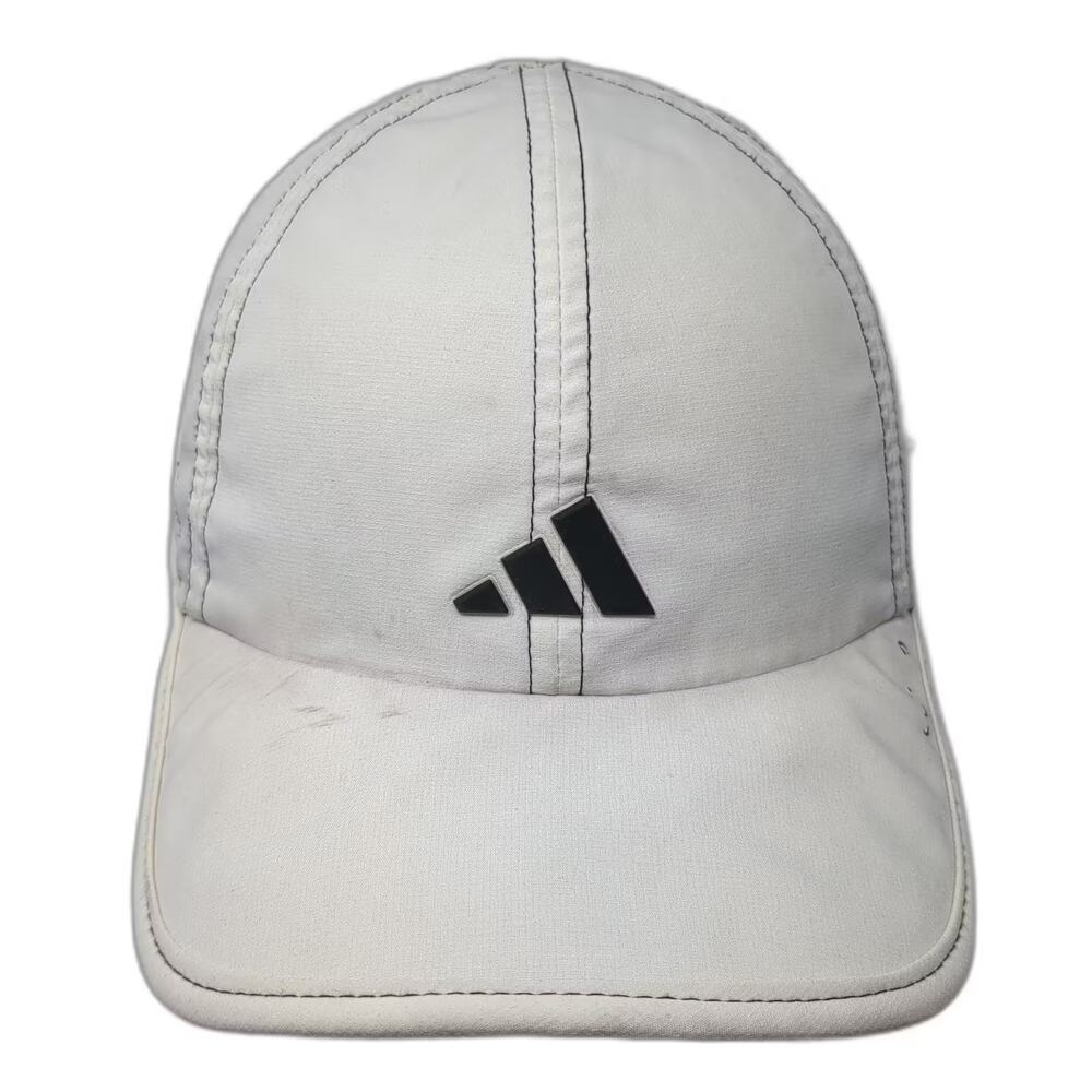 Adidas Baseball Cap White Black Hat Size XL Fitted Performance Contrast Stitch
